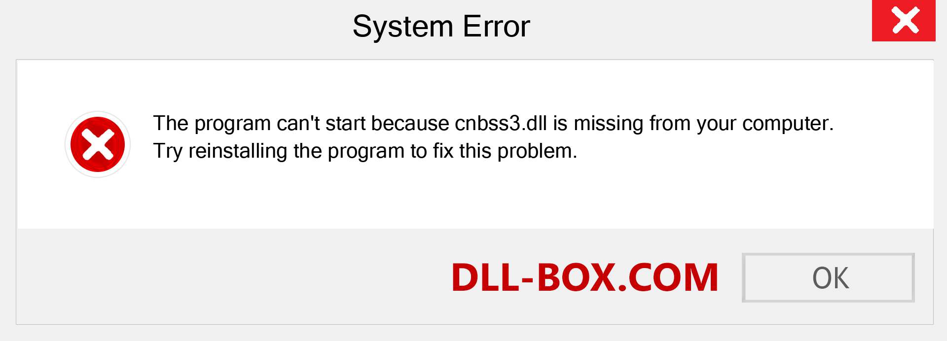  cnbss3.dll file is missing?. Download for Windows 7, 8, 10 - Fix  cnbss3 dll Missing Error on Windows, photos, images